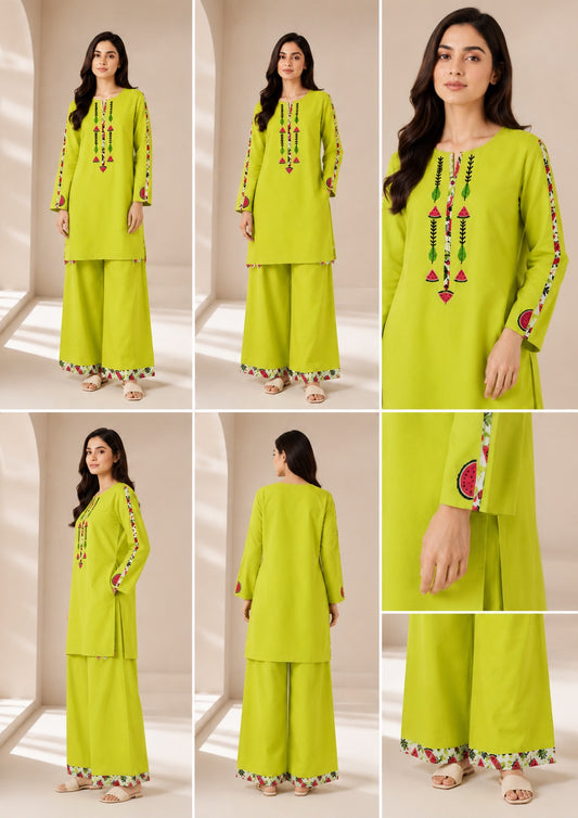 Lime Green Watermelon Ready-to-Wear 2-Piece